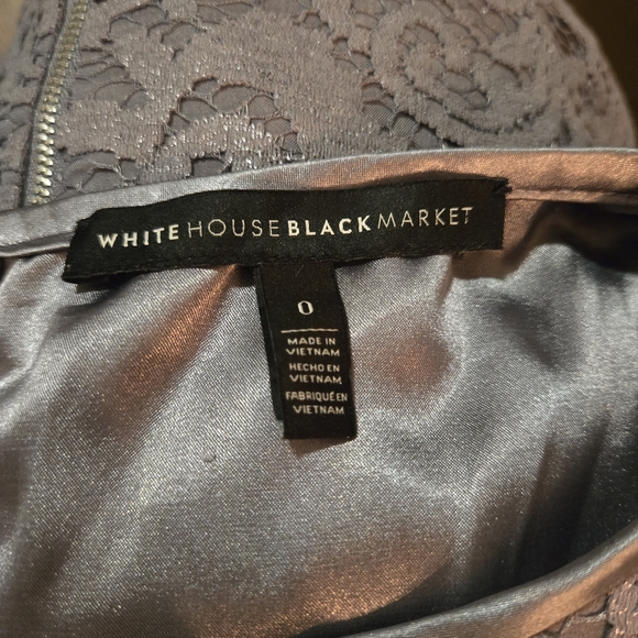 White House Black Market Lace Blouse in Gray ~Size Small - Picture 3 of 6